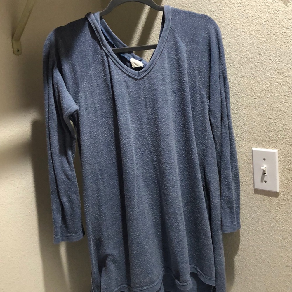 Hooded blue long sleeve